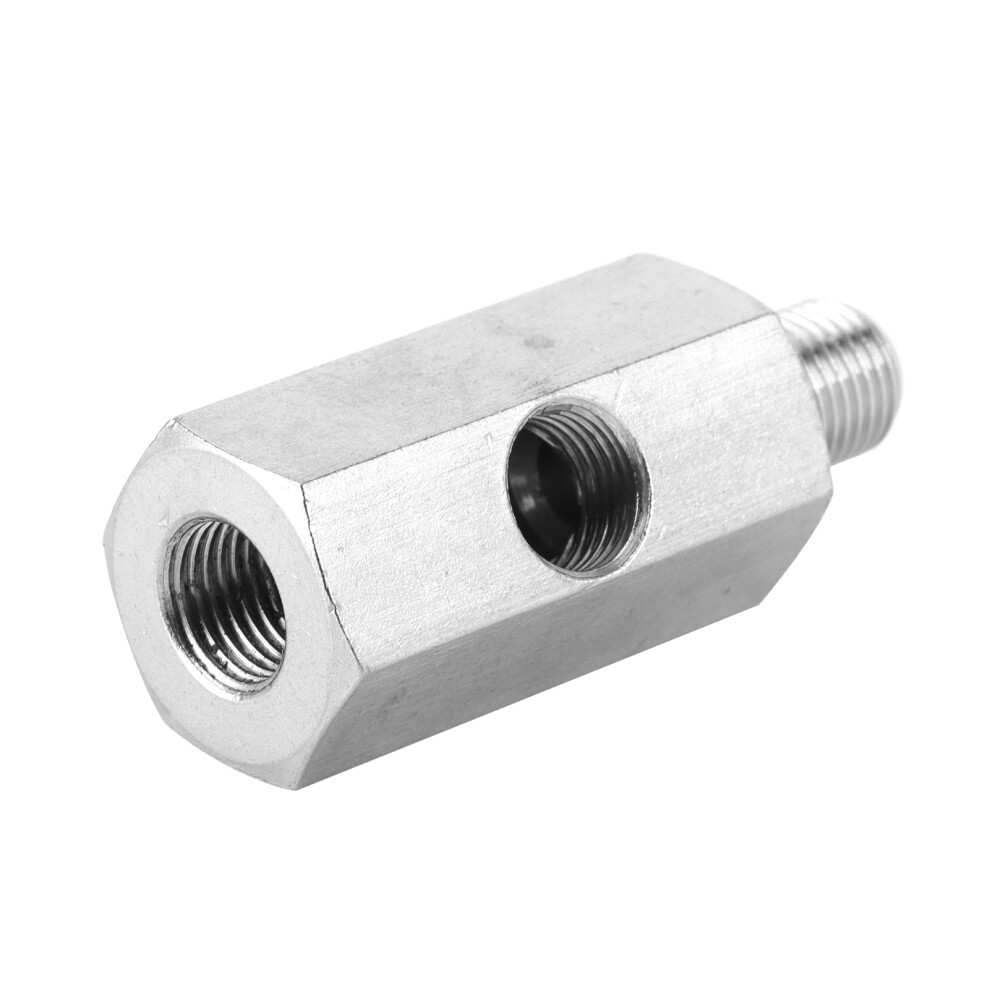 Durable 1/8In Npt To M10x1.0 Oil Pressure Tee Adapter For Gauges 6941378788487