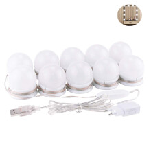 Luces LED de tocador estilo Hollywood para espejo, 3 modos de luz con 10 niveles de brillo ajustables, de bajo consumo, duraderas, no dañan la vista.