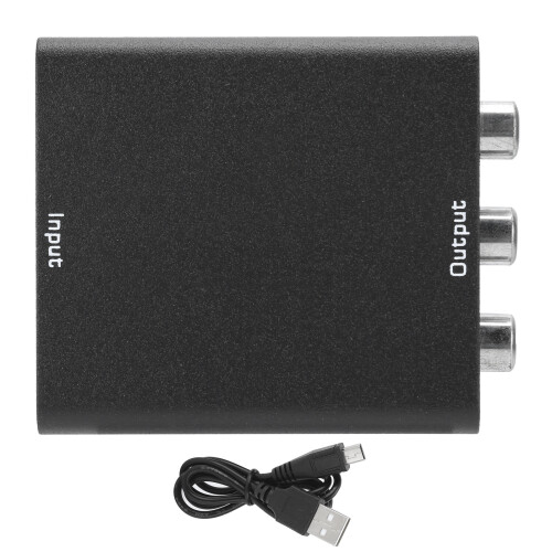 Composite Adapter AV to RF Modulator HDMI Output Support 4K Downscaling Durable Build Metal Frame