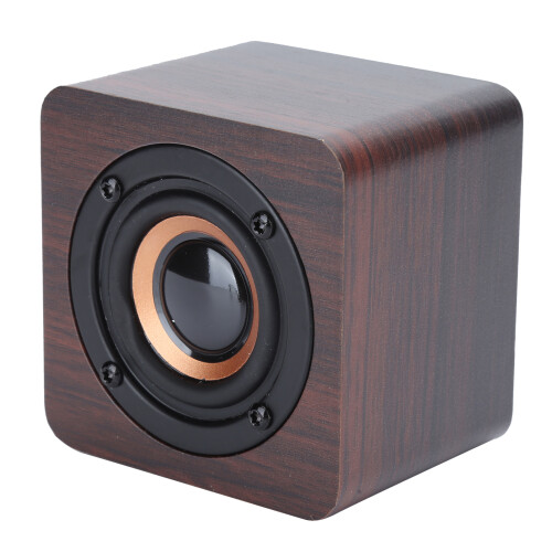 Ηχείο Bluetooth Deep Bass, Φορητό Μίνι Ασύρματο Ηχείο με Κόκκο Ξύλου Καρυδιάς για 2