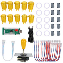 Heat Resistant Plastic Zero Delay USB Encoder LED Arcade Game DIY Parts Game Controller Support Raspberry Pi Retro Controller Arcade Game Machine High