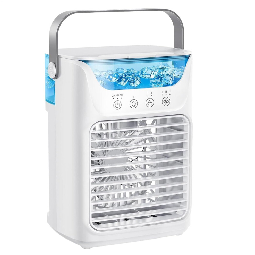Portable Air Conditioner Fan With Instant Cooling Mist, Usb Powered Quiet Mini Air Cooler For Bedroom Office Camping 9199774521970