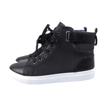 Herren Schwarze Hochtop-Casual-Sneaker, Atmungsaktiv, Leicht, Größe 44