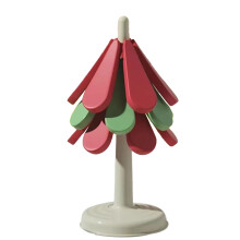 Alfombrilla Antiescaldaduras Plegable de Silicona con Forma de Árbol de Navidad, Mantel Individual de Alta Temperatura, Tapete para Taza, Cuenco,