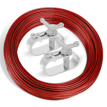 Câble de Couverture de Piscine de 100 Pieds et 2 Treuils Adaptés Aux Piscines Hors pour Sécuriser les Couvertures de Piscine Hors