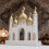 Gold and White Mosque Tower Model Desktop Ornament,Ramadans-A. 5