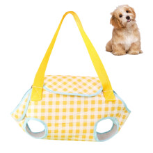 Cat Carrier Bag Adjustable Portable Folding Cat Carrier For Hiking Camping Car Motorcycle Yellow