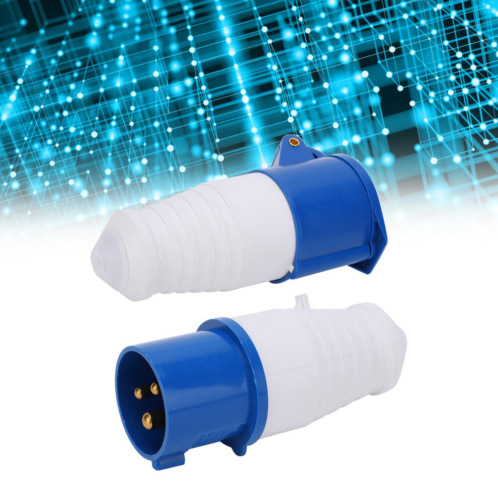 2 Industrial Power Plugs 3Pin 16A Waterproof Explosionproof 220V 2 Pack 7901378797413
