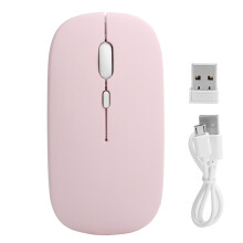 Silent Click Wireless Mouse With Rechargeable Bluetooth Mouse For Laptop, Optical Wireless Mouse Skin Friendly Comfort Low Power Consumption Wide Comp