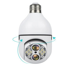 Home Security Cameras 2K 4MP PTZ Light Bulb Camera With AutoTracking Wireless E27 Interface 10X Optical Zoom 128G Card