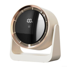 Portable USB Fan Turbo Power, Rechargeable Desk Fan with Wall or Ceiling Mount for Home and Office White
