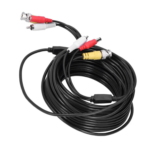 Câble CCTV 3-en-1 : BNC + RCA + DC, 30 m (98,4 ft) 1
