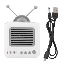 Oppladbar baseenhet med Bluetooth-høyttaler Doble alarmer Dimbar LED-skjerm Barnevennlig skjerm Gratis lydavspiller Fremmer mindfulness Retrodesign