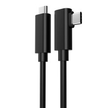 Oculus Link-kabel, 5 meter/16,4 ft, snellaadkabel met haakse aansluiting, USB 3.0-kabel voor Oculus Quest 2, pc-gaming en opladen, met lage latentie