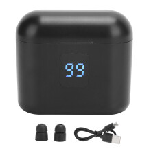 Bluetooth 5.3 ørepropper, grafenmembranafspilningsstereo, 2024Mini trådløse hovedtelefoner med dynamisk højttaler, støjreduktion for problemfri