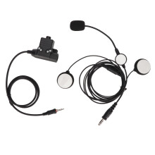 Integral-Motorrad-Headset mit geräuschunterdrückendem Mikrofon, zwei Lautsprechern, Windgeräuschunterdrückung und PTT-Taste für Motorradhelme,