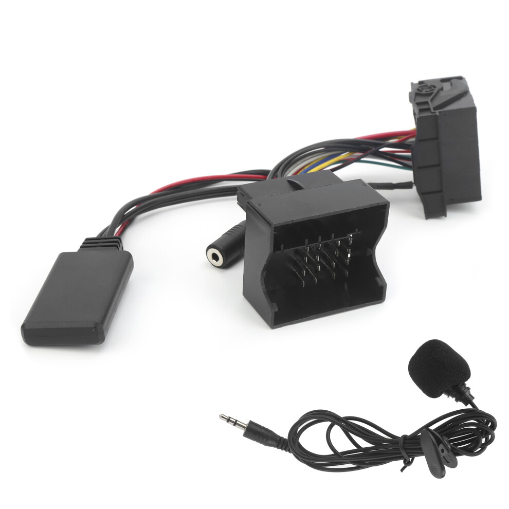 Handsfree Audio Car Bluetooth Receiver Auxiliary Cable Adapter With Microphone Bluetooth 5.0 Compatible With E46 Plug And Play Car Stereo System Easy 9175034368509