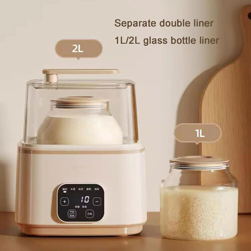 Automatic Yogurt Maker With 5 Preset Programs And LED Touch Panel For Yogurt, Rice Wine, And Fruit Vinegar 1
