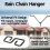Rain Chain Gutter Adapter with Copper Hook Hanger, V Style Connector for Downspout Garden Use 2