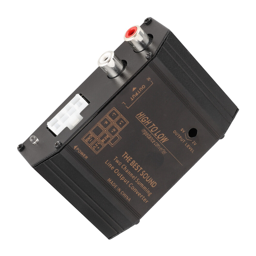 12V Car Audio Converter Rca Adapter With Anti-Interference Shielding 4691378809898