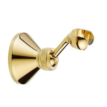 Black Adjustable Shower Head Holder with Strong Suction Cup, Drill Wall Mounted Bracket