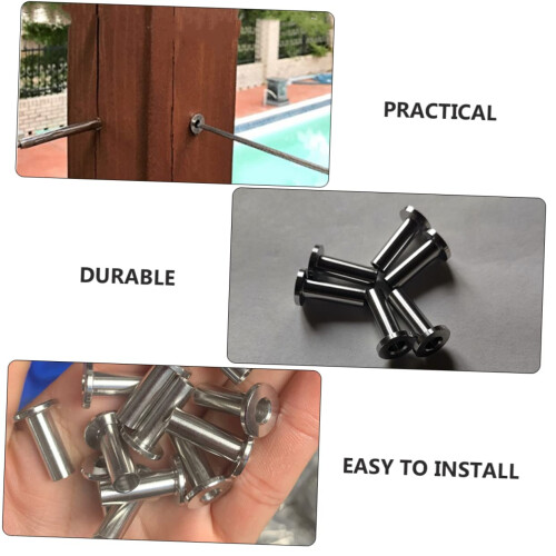 Wire Rope Protection Sleeve 50Piece Cable Protector For Deck Cable Railing Kit 2