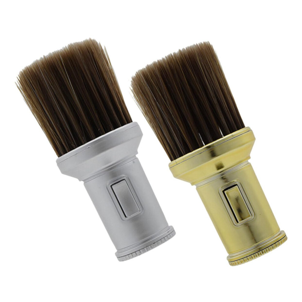 2pcs Barber Neck Duster Brush with Soft Flexible Bristles Detachable Head for Salon and Home