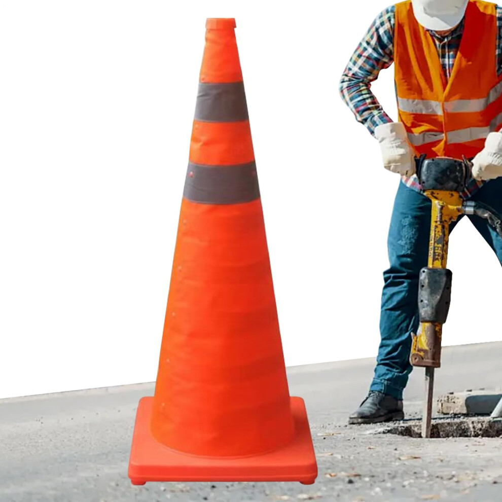 Parking Cones Stable Gadget Orange Foldable Road Safety Cones 60Cm For Parking Soccer Practice Sports Training 9199774523530