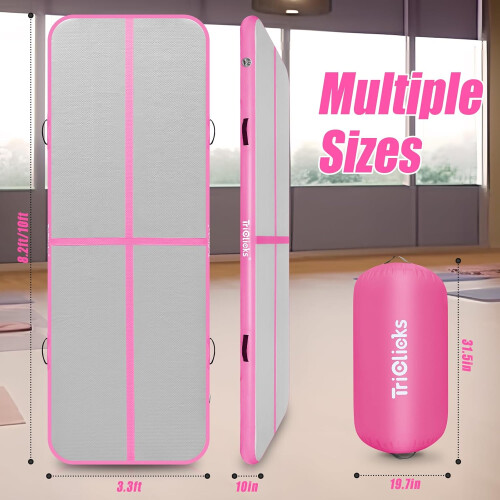 3M Pink Inflatable Gymnastics Mat & Air Roller 2