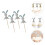 48 pcs Easter Cupcake Topper Rabbit Shape Insert Cards Random 6