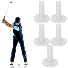 Golf Training Ball Tees 5pcs Rubber Pack for Driving Range & Practice Mat