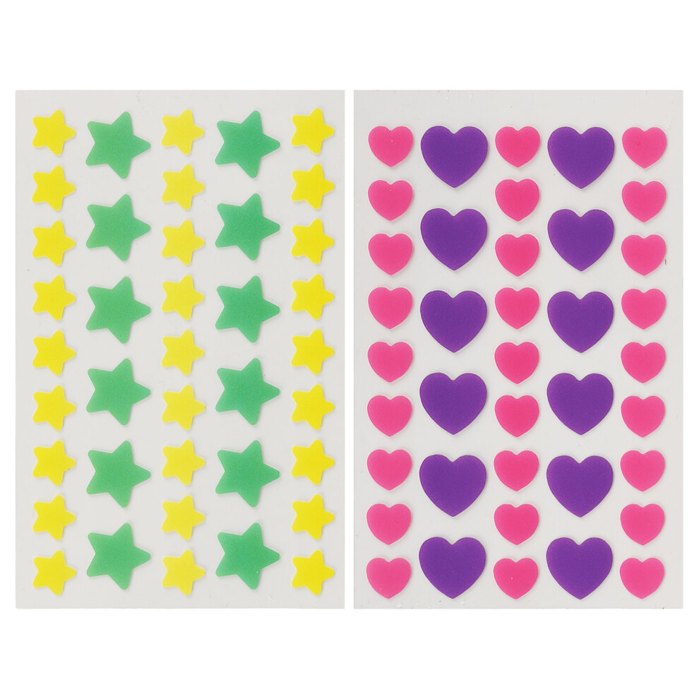 156pcs Hydrocolloid Pimple Patches Heart Star Shaped Blackheads Cover