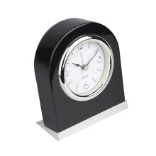 Vintage Wooden Mantel Clock with Arabic Numerals, Small Retro Desk Shelf Clock for Home Office Decor