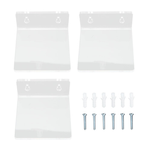 Floating Shelf For Any Color Scheme, Wall-mounted Rack With Strong Load Capacity (3Pcs Clear)