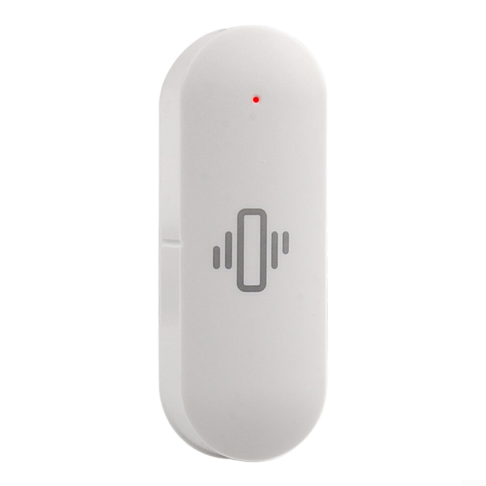 Wifi Vibration Sensor Smart Life App Compatible Realtime Motion Detection Shock Alarm 3 Sensitivity Levels White 9199774987165