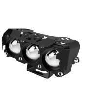 Motorbike Lighting ThreeLens Light Motorcycle Spotlight Fog Lamp Auxiliary Lights TwoPiece Set With Switch