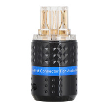 Connecteur d'alimentation en cuivre pur plaqué or, de qualité audio, robuste et anti-oxydation, conduction haute vitesse, matériaux non