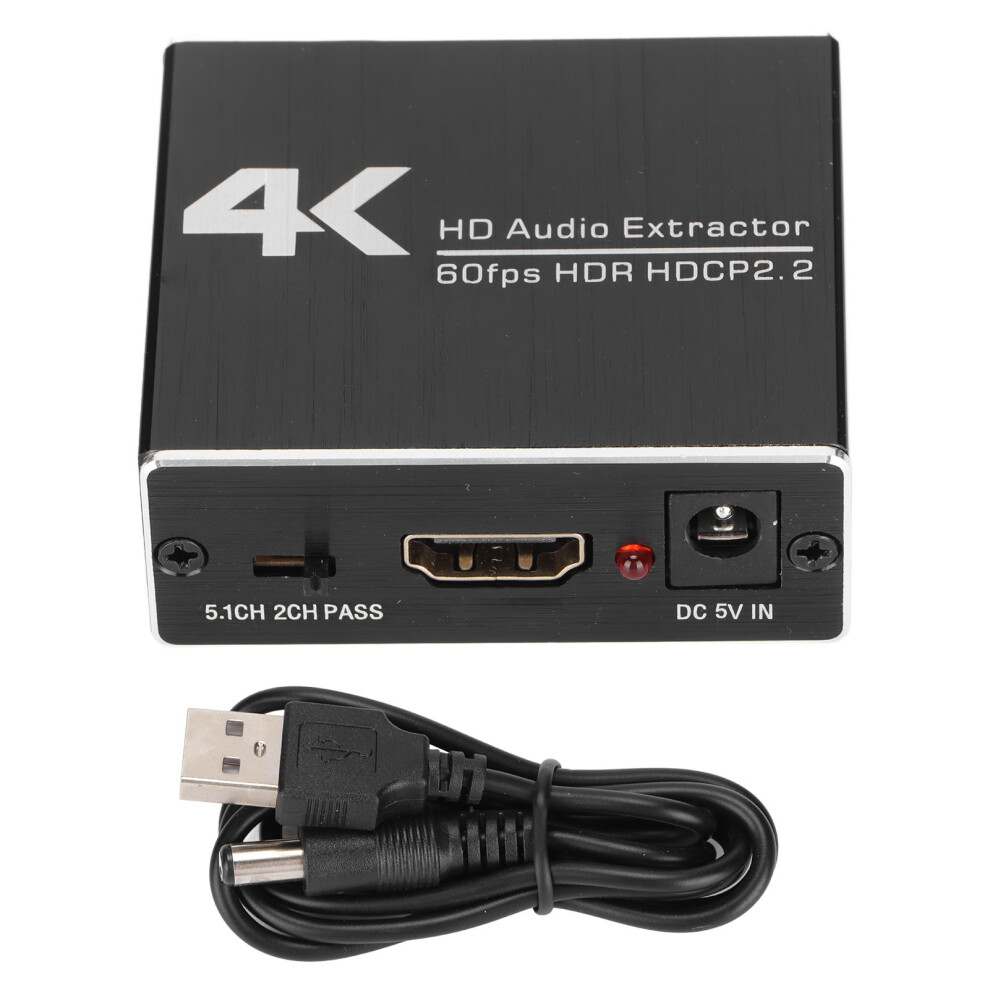 Hdmi Audio Extractor 4K Hdmi To Optical Converter With 3.5Mm Aux Output Supports Digital Dts 5.1 Wide Compatibility For Home Theater Systems 9176269256227