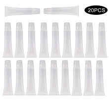 Perfeito para bálsamos labiais, brilho labial e formulações cosméticas, recipiente vazio para bálsamo labial com corpo transparente, tubos