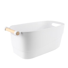 Plastic Pallet for Nail Treatment Station, Retro Wash Basin Style Nail Art Accessory with Ergonomic Handles, Durable and Non-toxic Manicure Hand Soak