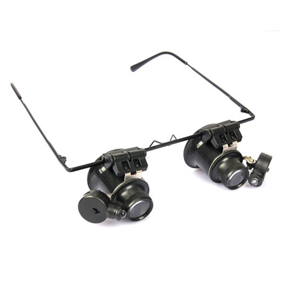 Adjustable Led Magnifying Loupe Double Eye Patch Watch Repair Tool Jewelers Loupe For Field Use Pocket High Definition Portable And Sturdy Design 9012494082142