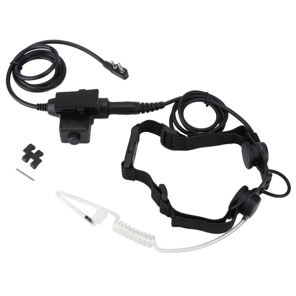 Tactical Throat Mic Headset, Lightweight Bone Conduction Microphone For Clear Audio Reception In High Noise Environment 9138057548228