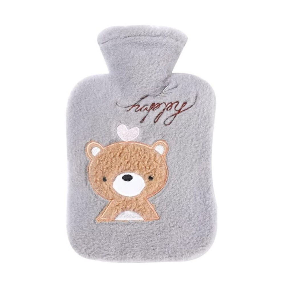 Hot Water Bottle 1L With Fleece Animal Cover Blue D Pain Relief For Neck Back Headaches