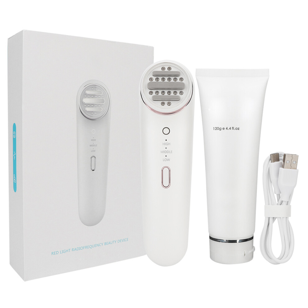 Red/Light Facial Massager Tool For Wrinkles Face Lift Device With Radio Frequency Skin Tightening And Therapy Functions Vibrating Facial Massager For
