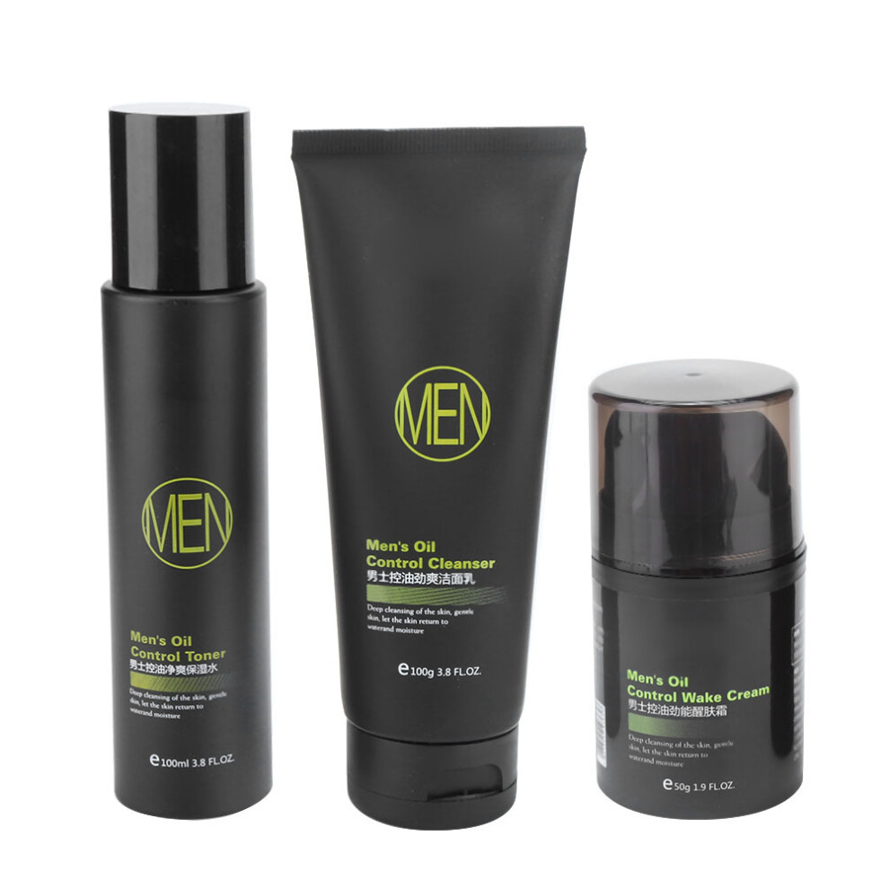 Luxury Men's Skin Care Kit, Exfoliate & Hydrate Routine - Deep Cleanser, Moisturizing Lotion, Exfoliating Scrub, Skin Detoxifier, Sun Protection,