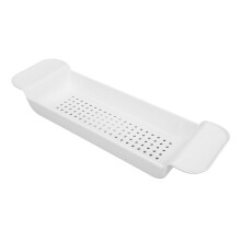Ripiano da bagno in plastica espandibile, regolabile 556-788mm, vassoio portaoggetti