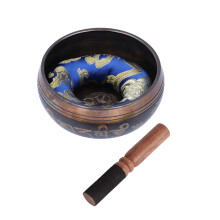 Handmade Copper Buddha Sound Bowl for Meditation, 8.5cm, Nepal