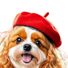 Chapeau en laine chaud pour animaux de compagnie, pour-Rouge