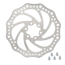 Bike Disc Brake Alloy Steel 160mm Rotor Accessories For Threaded Hubs Mountain And Folding Bikes