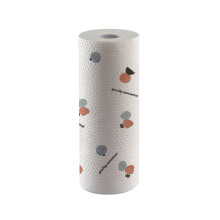 Printed Kitchen Towel 25 Cm X 25 Cm, Two Rolls 80 Sheets, Super Absorbent Durable, Oil Absorption and Stain Removal
